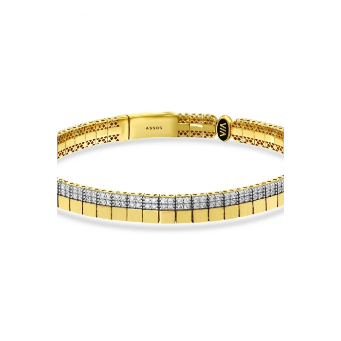 Tasarım Altın Kelepçe Bilezik - 14k - 12.55gr