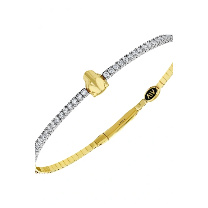 Altın Tasarım Kelepçe Bilezik - 14k - 5.82gr