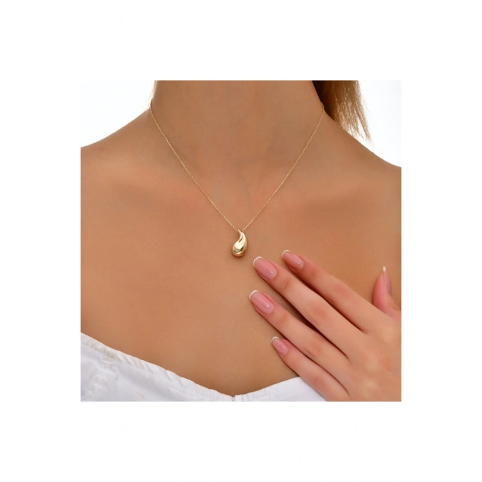 Damla Formlu Altın Kolye - 14k - 3.18gr