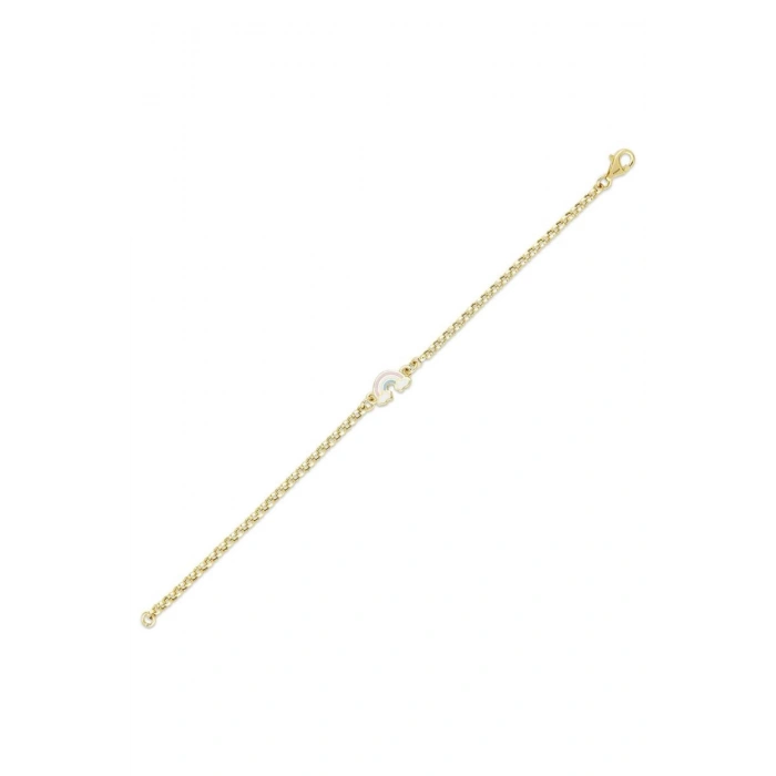 Gökkuşağı Figürlü Altın Çocuk Bileklik - 14k - 1.74gr