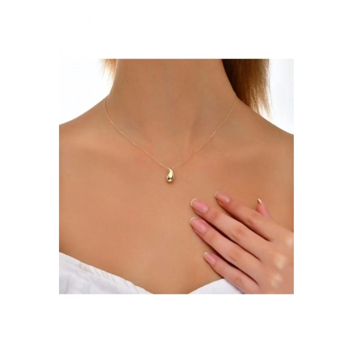 Damla Formlu Altın Kolye - 14k - 2.09gr