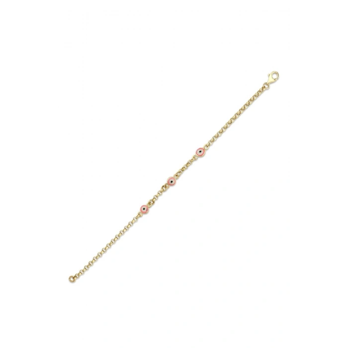 Nazar Boncuklu Altın Çocuk Bileklik - 14k - 1.96gr