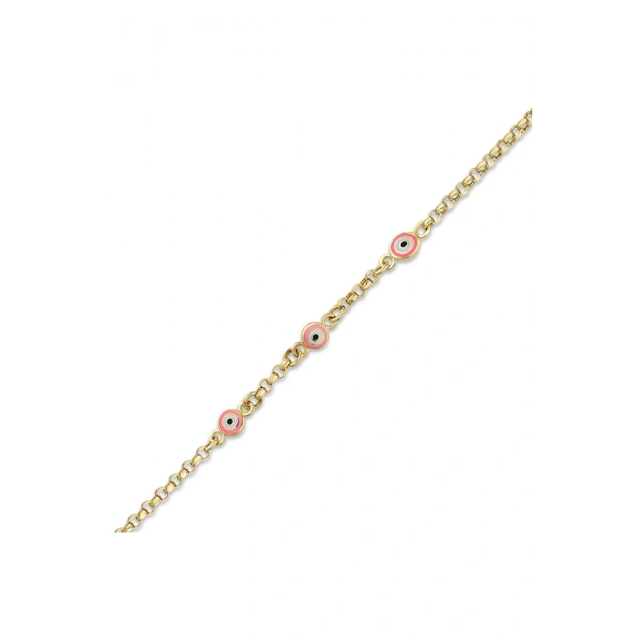 Nazar Boncuklu Altın Çocuk Bileklik - 14k - 1.96gr