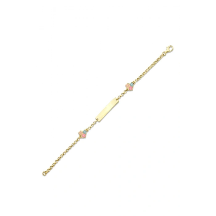 Çiçek Figürlü Altın Çocuk Bileklik - 14k - 2.93gr