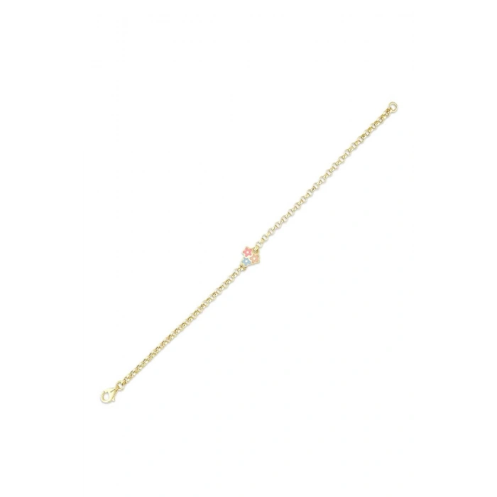 Çiçek Figürlü Altın Çocuk Bileklik - 14k - 1.62gr