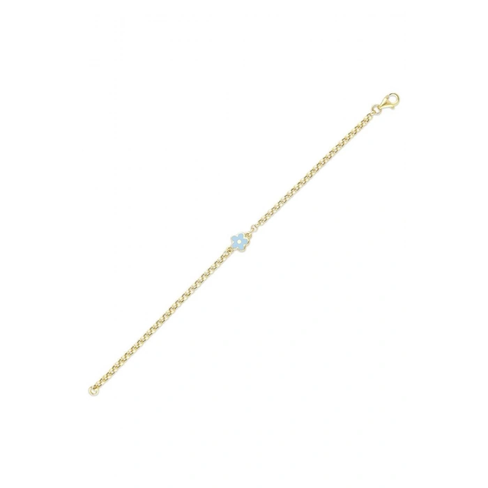 Çiçek Figürlü Altın Çocuk Bileklik - 14k - 1.62gr