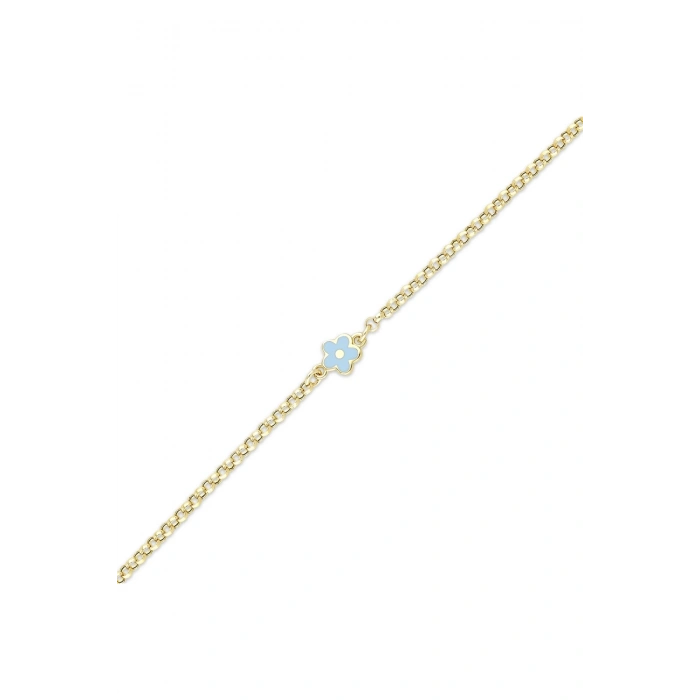Çiçek Figürlü Altın Çocuk Bileklik - 14k - 1.62gr