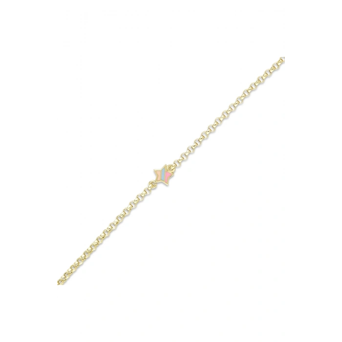 Yıldız Figürlü Altın Çocuk Bileklik - 14k - 1.55gr