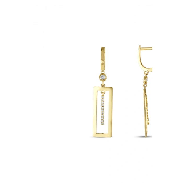 Tasarım Altın Küpe - 14k - 4.20gr