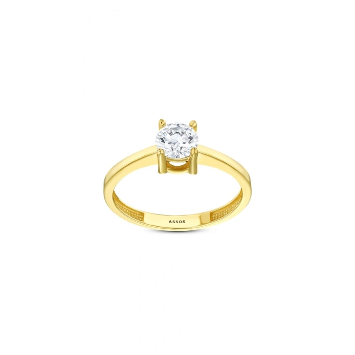 Altın Üçlü Tektaş Set - 14K