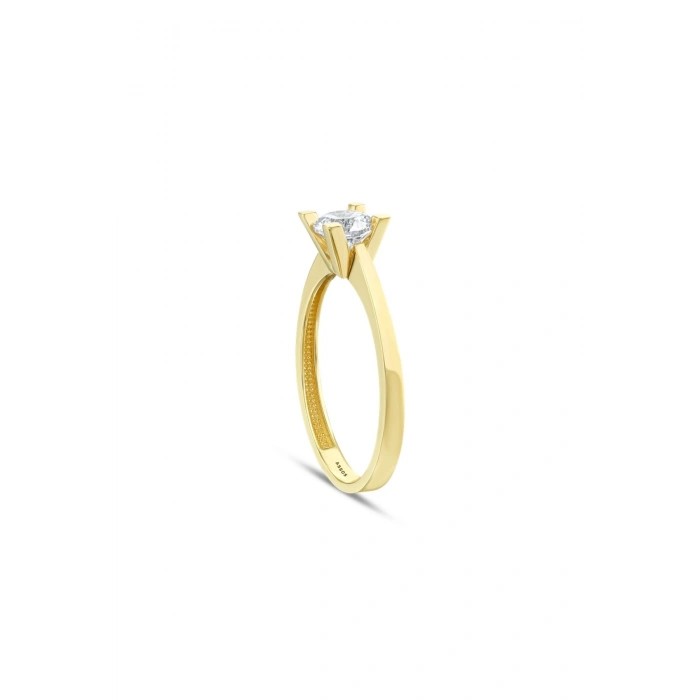 Altın Üçlü Tektaş Set - 14K