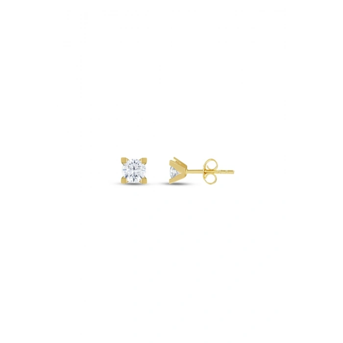 Altın Üçlü Tektaş Set - 14K