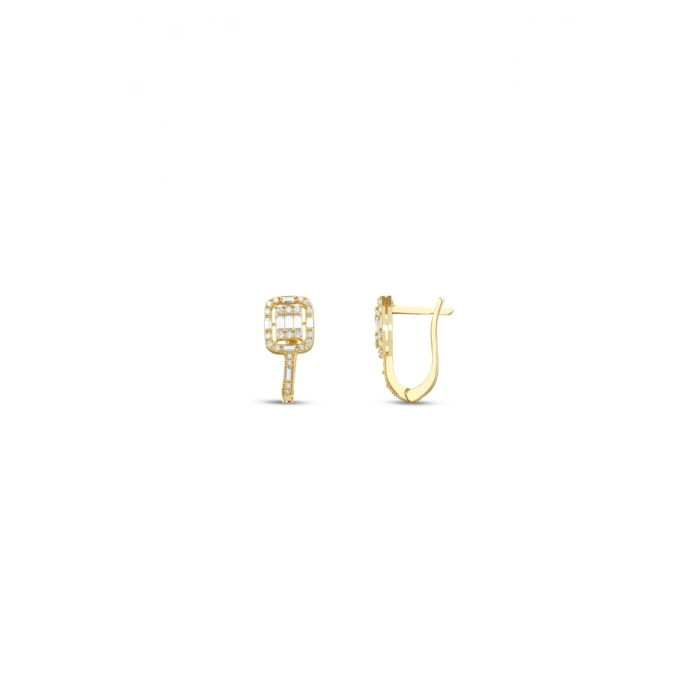 Baget Taşlı Altın Set