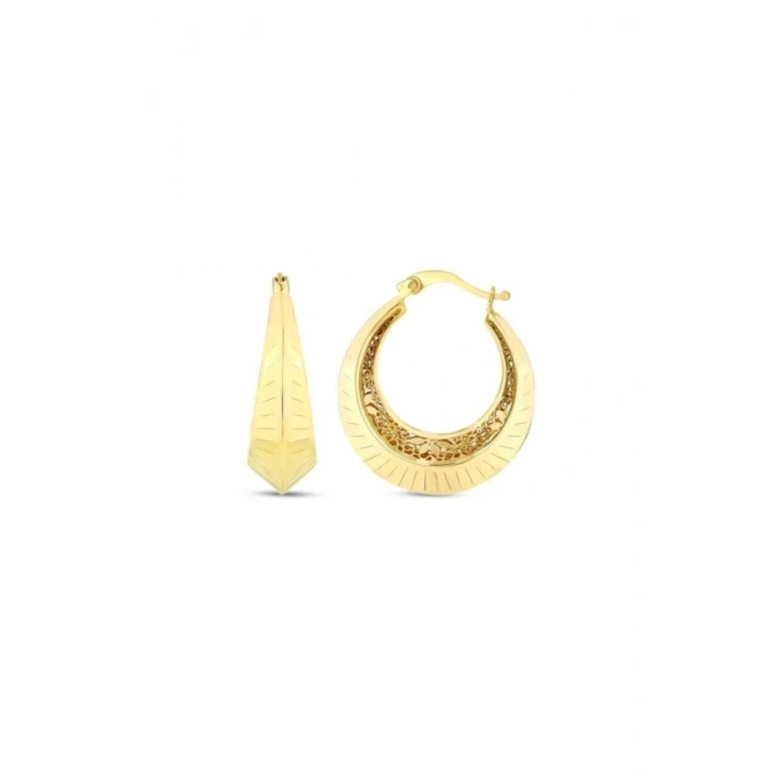 Tasarım Altın Küpe - 14k - 4.21gr