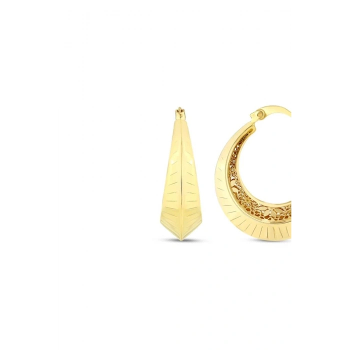 Tasarım Altın Küpe - 14k - 4.21gr