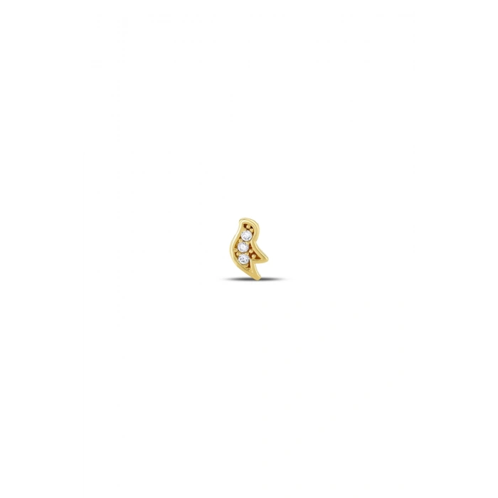Taşlı Altın Tragus Piercing - 14k - 0.25gr