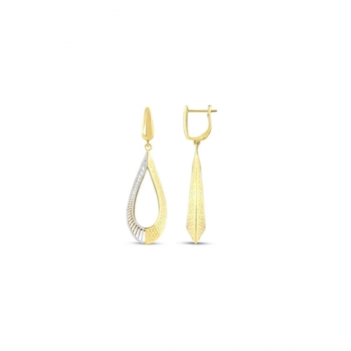 Tasarım Altın Küpe - 14k - 5.15gr