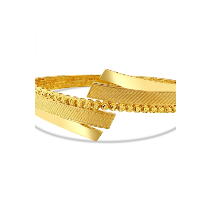 Tasarım Altın Kelepçe Bilezik - 14k - 14.60gr