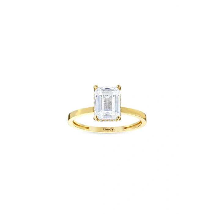 Baget Taşlı Altın Yüzük - 14k - 1.94gr