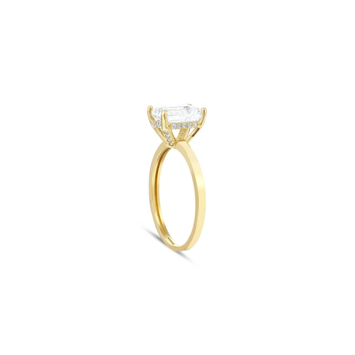Baget Taşlı Altın Yüzük - 14k - 1.94gr