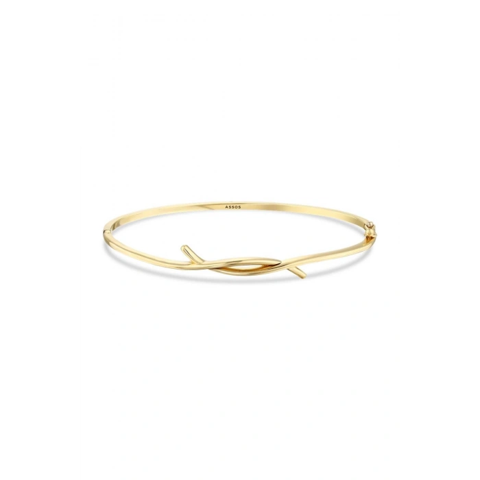 Tasarım Altın Kelepçe Bilezik - 14k - 5.38gr