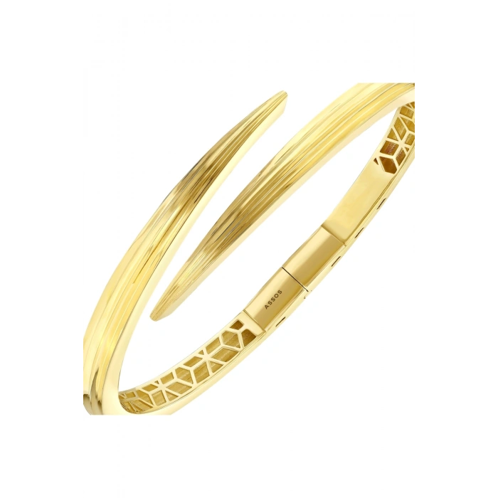 Tasarım Altın Kelepçe Bilezik - 14k - 13.25gr