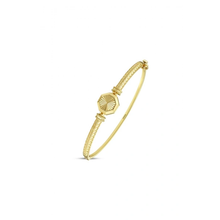 Tasarım Altın Kelepçe Bilezik - 14k - 5.98gr