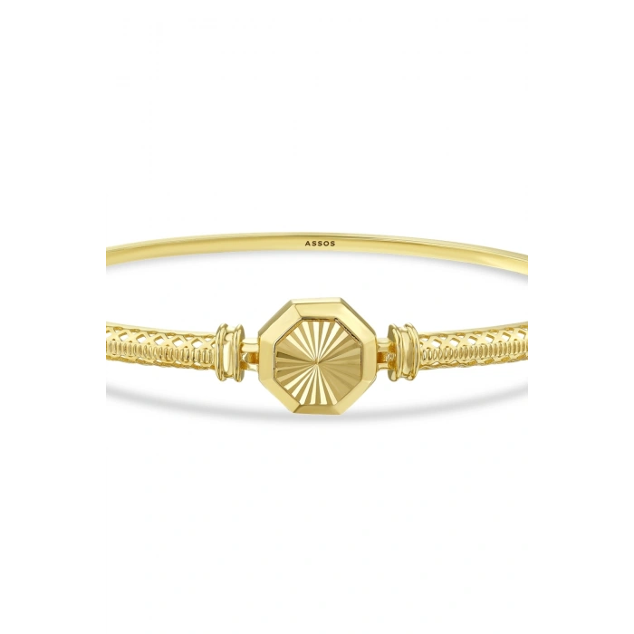 Tasarım Altın Kelepçe Bilezik - 14k - 5.98gr