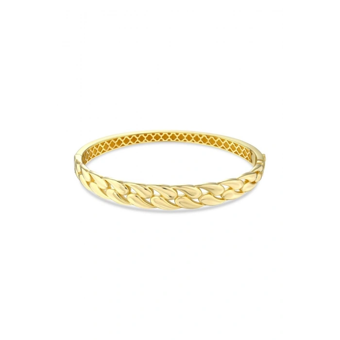 Tasarım Altın Kelepçe Bilezik - 14K - 10.28gr