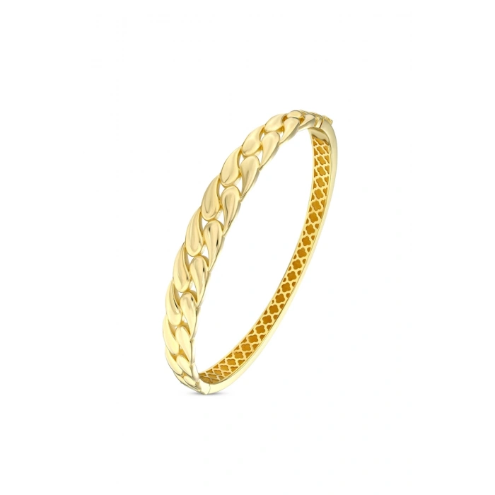 Tasarım Altın Kelepçe Bilezik - 14K - 10.28gr