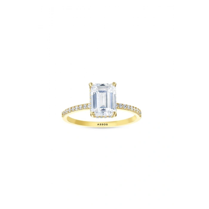 Baget Taşlı Altın Yüzük - 14k - 2.03gr