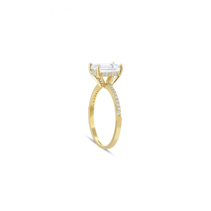 Baget Taşlı Altın Yüzük - 14k - 2.03gr
