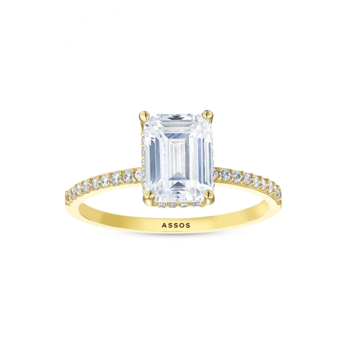 Baget Taşlı Altın Yüzük - 14k - 2.03gr