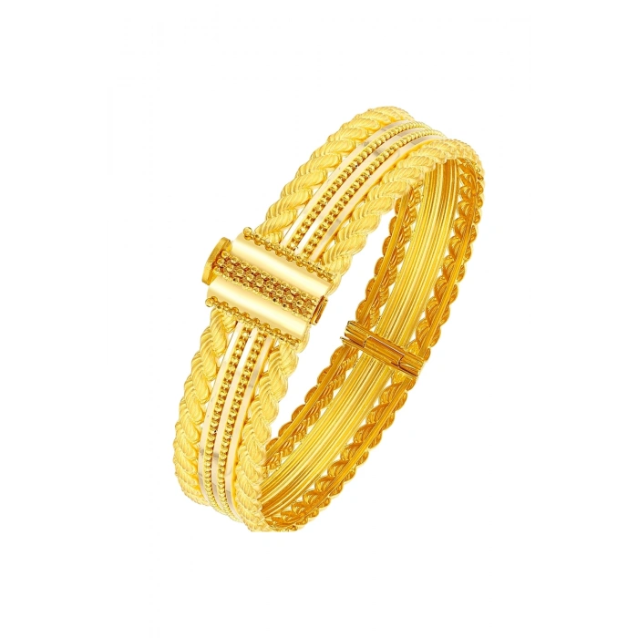 Altın Kelepçe Bilezik - 14k - 16.15gr