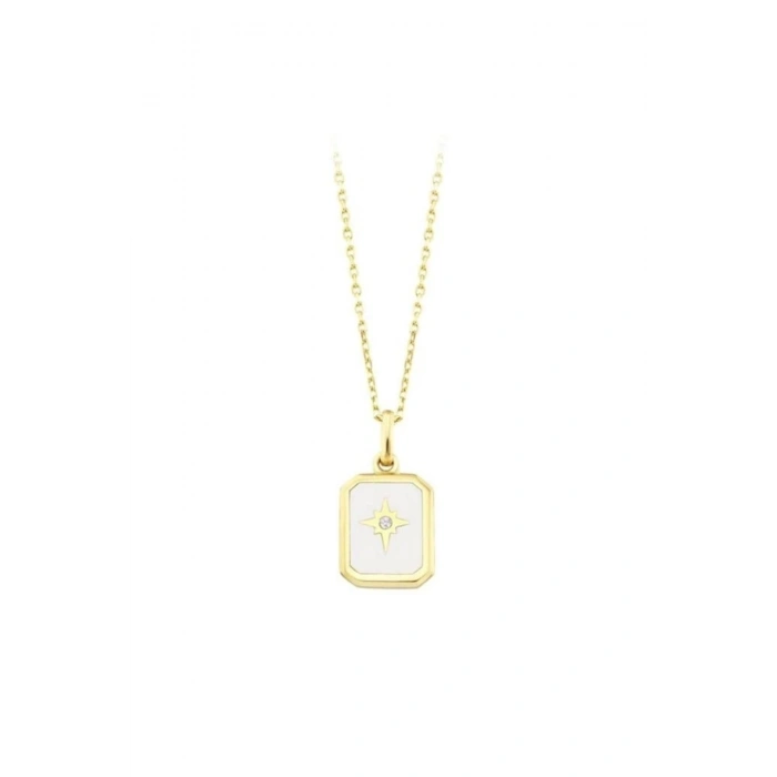 Kutup Yıldızı Mineli Altın Kolye - 14k - 1.88gr