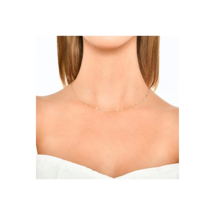 Altın Zincir Kolye - 14k - 1.24gr