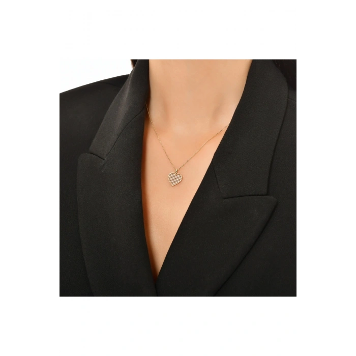 Kalp Figürlü Altın Kolye - 14k - 2.15gr