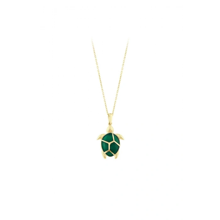 Kaplumbağa Figürlü Altın Kolye - 14k - 2.13gr