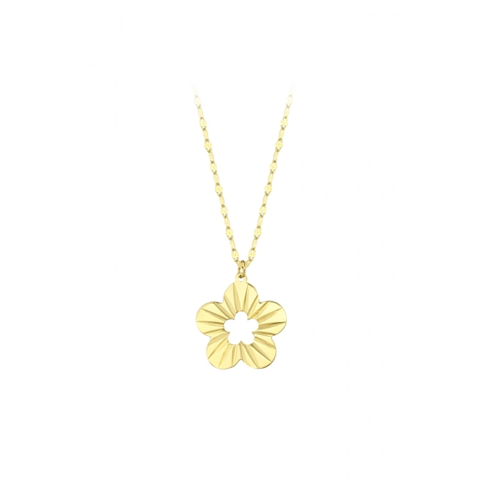 Çiçek Figürlü Altın Kolye - 14k - 1.83gr