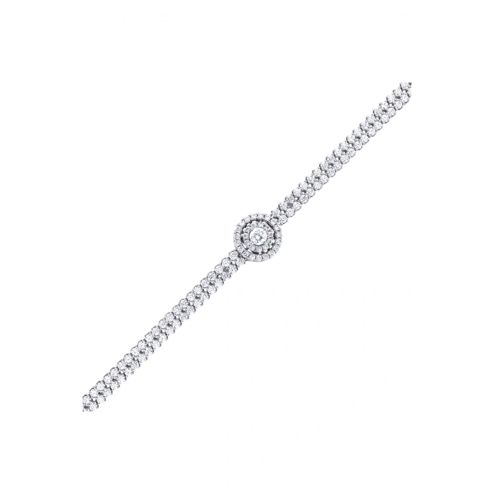 Taşlı Altın Bileklik - 14k - 6.54gr