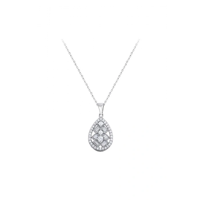 Baget Taşlı Damla Altın Kolte - 14k - 2.21gr