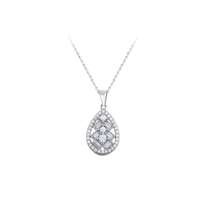 Baget Taşlı Damla Altın Kolte - 14k - 2.21gr