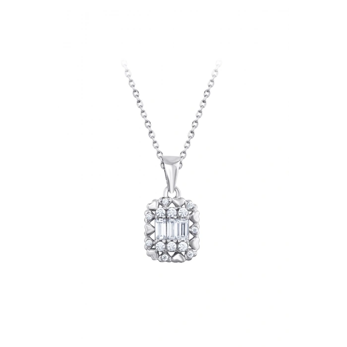 Baget Taşlı Altın Kolye - 14k - 1.78gr