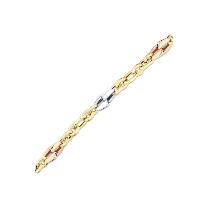 Tasarım Altın Zincir Bileklik - 14k - 12.87gr