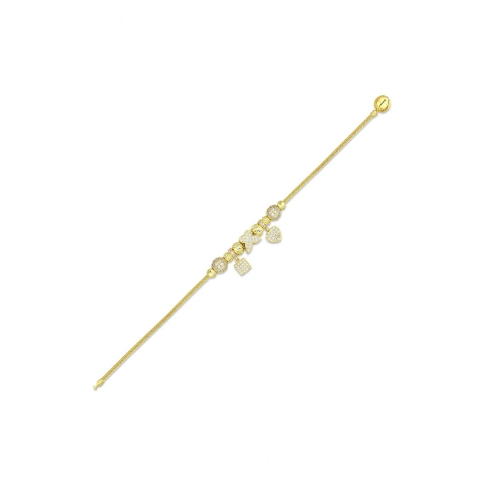 Tasarım Altın Charm Bileklik - 14K