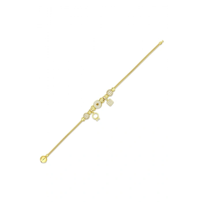 Tasarım Altın Charm Bileklik - 14K