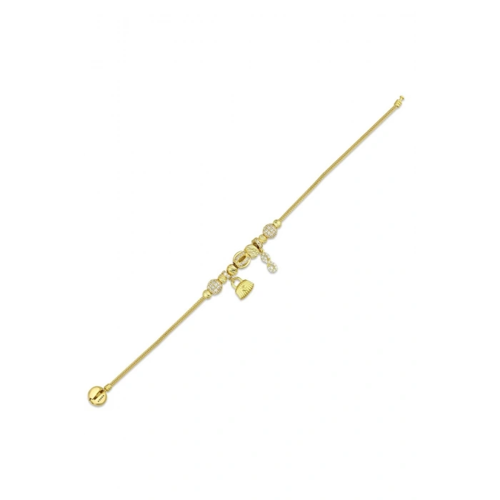 Tasarım Altın Charm Bileklik - 14K