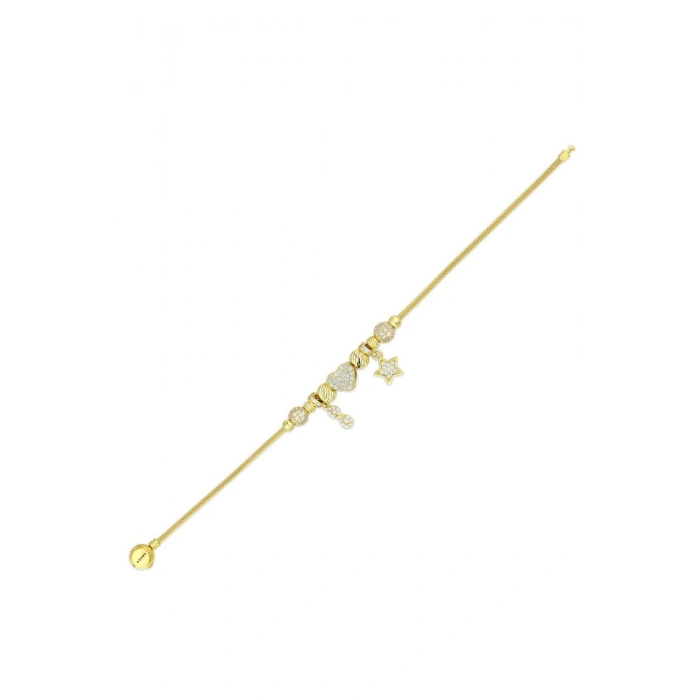 Tasarım Altın Charm Bileklik - 14K