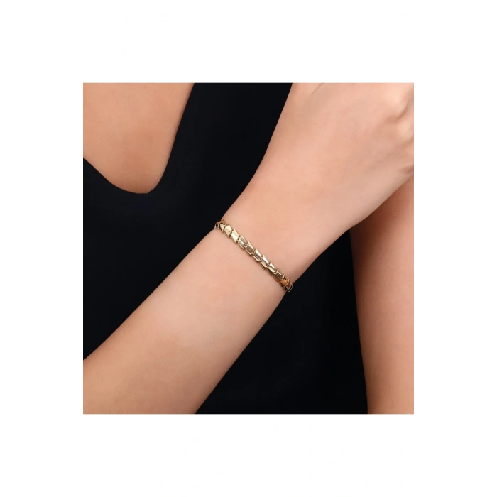 Asimetrik Tasarım Altın Bileklik - 14k - 7.00gr