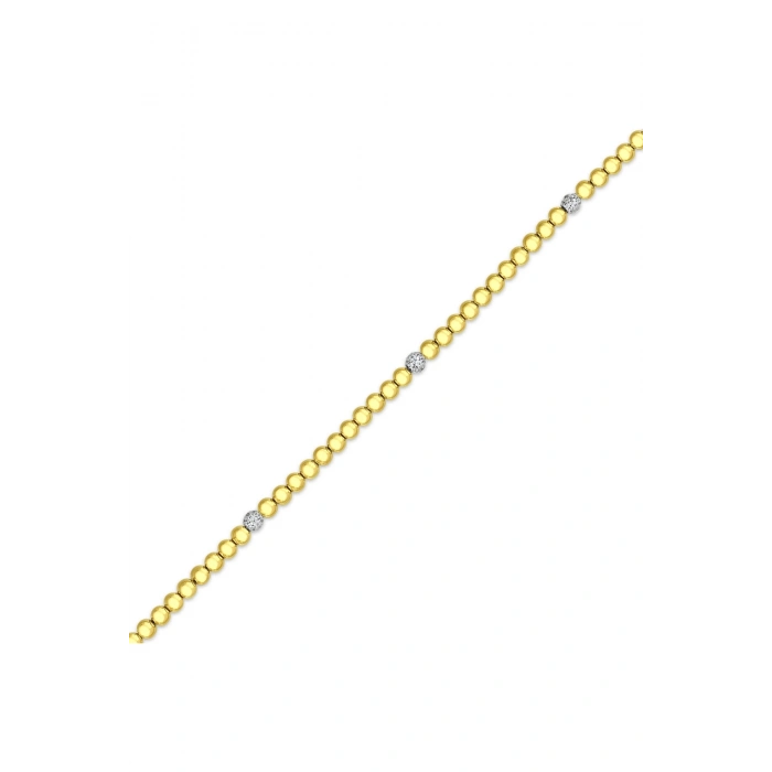 Taşlı Altın Bileklik - 14k - 8.93gr